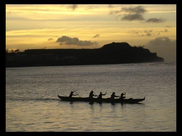 Rowing on Tumon Bay