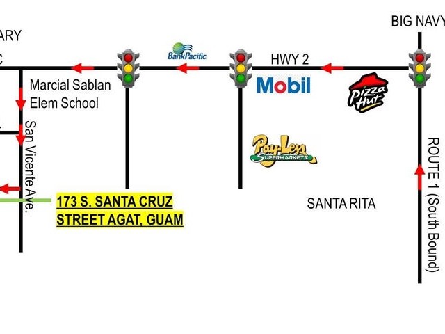 Map to 173 S. Santa Cruz Agat